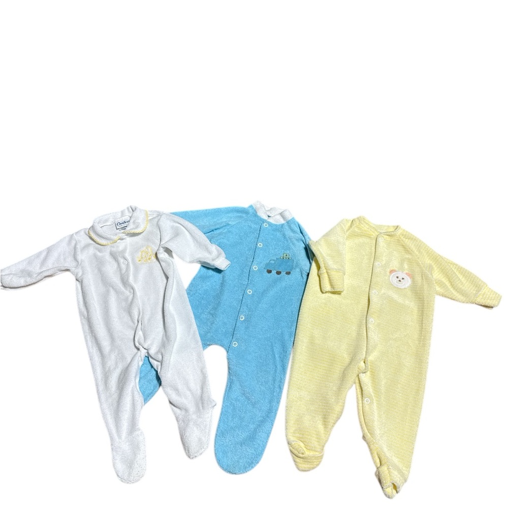 VTG 70s 80s Baby Sleepers Set of 3 Carter's Sears Little Me Made in USA